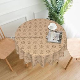 Table Cloth Vintage Fleur De Lis Decorative Tablecloth Thick Round Party Dining Cover Tea