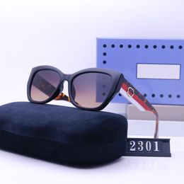 TOP Quality Designer Sunglasses Fashion Vintage UV400 Mens Womens Brand Retro Sunglass Ladies Sun Glasses With Cases And Box 4 Colours GUC2301