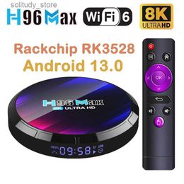 Set Top Box H96 MAX RK3528 Smart TV Box Android 13 4G 64GB 32GB 8K WiFi 6 2.4G 5.8G BT5.0 Media Player Quad Core AV1 3D Quick Box Top Box Q240330