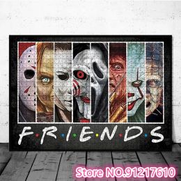 Horror Movie Characters Halloween 1000 Pieces Drama Print Puzzle Children's Brains Puzzle Game Toys Gifts