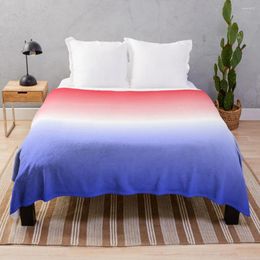 Blankets American Flag Gradient Background In Colours Of Red White And Blue Throw Blanket Throws Plaid