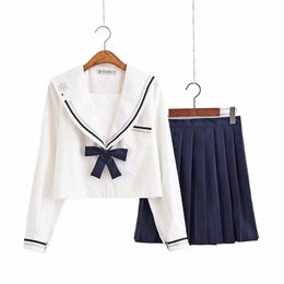 women High School JK Sailor Collar Uniform Clothes Japan Cute Kawaii Dr Suit Set o6ES#