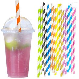 Disposable Cups Straws 25Pcs Paper Drinking Biodegradable Decorative Eco-Friendly For Outdoor Juice