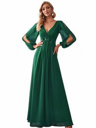 luxury Evening Dr Lg Lantern Sleeves V-Neck A-Line Floor-Length Gown 2024 of Exquisite Prom Party Women Dr A4f8#