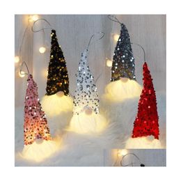 Led Toys New Christmas Decorations Light Up With Hanging Ornaments Small Night Piece Dwarf Pendant Drop Delivery Gifts Lighted Otwgc