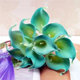 Decorative Flowers Pu Calla Lily Simulation Flower Home Decoration Pot Filler For