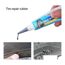 Other Auto Electronics Other Electronics 30Ml Car Tire Repair Glue Strong Black Soft Rubber Motorcycle Truck Wheel Tyre Puncture Seal Dhl0R