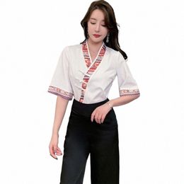 woman Work Clothes Suit Hotel Waiter Beauty Sal Spa Massage Nail Cafe Sexy Foot Bath Sauna Technician Overall Pants Uniform T9av#