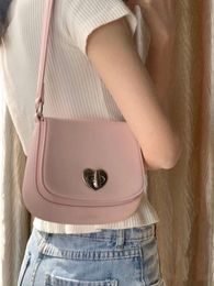 jiaerdi Sweet Pink Y2k Handbags Women Heart Chic Leather Saddle Shoulder Bag Ladies Harajuku Solid Underarm Bag Luxury Designer G0Ou#