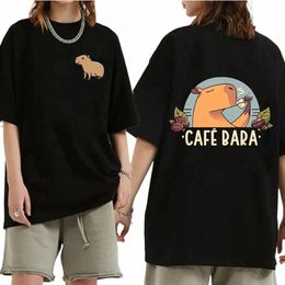 funny Animals Capybara Carto Print T Shirt WomenMen Cott Plus Size Tops T-shirt Y2k Unisex Fi Harajuku Tees 59Yt#