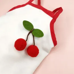 Dog Apparel Vest For Dogs Clothing Cat Pet Clothes Suspender Small Cherry Doll Flower Cute Thin Summer Girl Chihuahua Products 2024