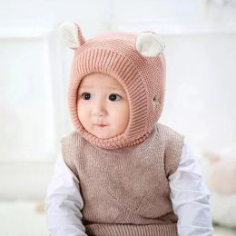 Baby Hats 1-4 Years Boys Girls Cute Ears Bonnet Winter Warm Thicken Caps Children's Earflap Hat Kids Winter Beanies Cap