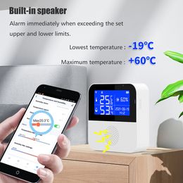 Fish Tank Thermometer Smart Home WIFI Temperature Humidity Sensor Alarm Indoor Outdoor Hygrometer Thermometer Detector Support