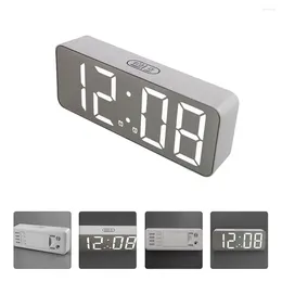 Table Clocks Clock Alarm Led Digital Mirror Bedroom Desknight Electronic Temperature Beside Calendar Surface Screen Deskclocks