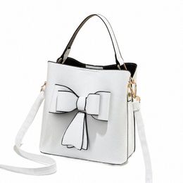 elegant Women's Shoulder Bag New Fi Bow Large Capacity All-match Crossbody Bags Texture PU Handbags Office Lady R4zE#