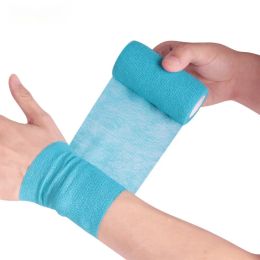 1 Roll Nonwovens Self-adhesive Elestic Bandage Wrap for Sports Finger Wrist Ankle Dressing Athletic Tape Breathable Stretch Wrap