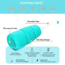 Portable Handheld Bidet Sprayer Wash Nozzle Shower Spray Bottle Toilet Hygiene Postpartum Menstruating Home Travel