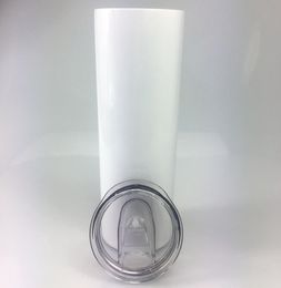 20OZ Sublimation Skinny Tumblers DIY Stainless Steel Skinny Cups Vacuum Insulated Car Tumbler Coffee Beer Mug Water Bottle wIth Li5179310