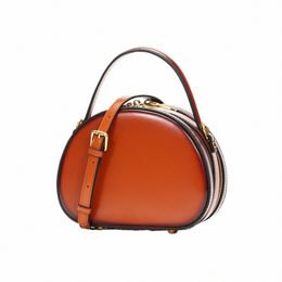 double Zipper Saddle Bag Vintage Brown Genuine Leather with Lg Shoulder Strap for Ladies Classic Designer Shoulder Handbags 17F6#