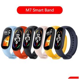 Smart Wristbands M7 Ip67 Waterproof Sport Watch Men Woman Blood Pressure Heart Rate Monitor Fitness Bracelet For Android Ios Drop Deli Otet1