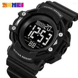 Wristwatches SKMEI Men's Electronic Watch Blue Army Camouflage Dual Time Stopwatch Timer Alarm EL Luminous Countdown 2195
