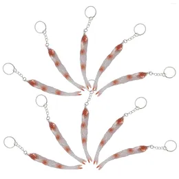 Keychains 10 Pcs Japanese Dried Fish Keyring Decorative Keychain Funny Key Chain Pendant Keyrings For Po Prop