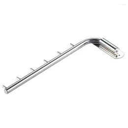 Hooks Coat Hanger Wall Mounted Brushed Clothes Rack Stainless Steel Space Saving Bathroom Home Closet Organiser Swing Arm Easy Instal