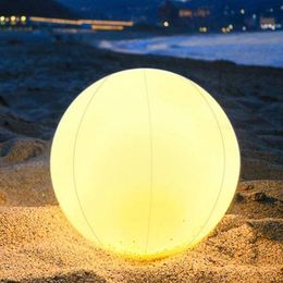1-10pcs 40CM LED Glowing Beach Ball Light 16 Colours Outdoor Waterproof Swimming Pool Floating Ball Light Garden Beach Party Lamp