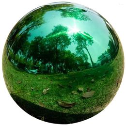 Decorative Figurines Stainless Steel Decor Reflective Ball Garden Mirror Polished Sphere Hollow Ornaments Home Green Greenery