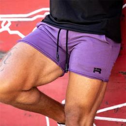 2023 Cotton Sport Shorts Men Quick Dry Fit Running Joggings GYM Fitness Workout Short Pants 240327