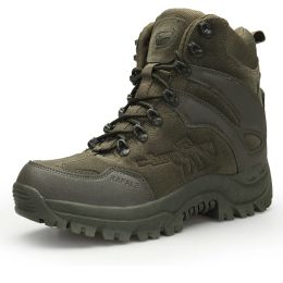 Vancat Big Size 39-46 Desert Tactical Mens Boots Wear-resisting Army Boots Men Waterproof Outdoor Hiking Men Combat Ankle Boots