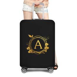 Travel Suitcase Protective Covers Thick Elastic Luggage Cover Protector for 18"-28"Baggage Travel Bag Case Wreath Letter Printed