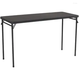 Camp Furniture COSCO 20" X 48" Vinyl Top Folding Table Black Portable