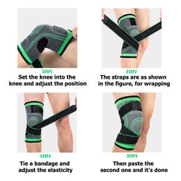 1PCS Adjustable Sports Knee Pad Knee Pain Relief Patella Stabiliser Brace Support for Hiking Soccer Basketball Running Sport