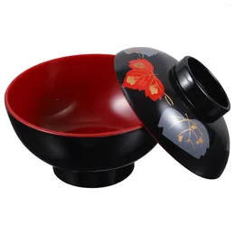 Bowls Miso Bowl Small Soup Rice Japanese Plastic Mixing Service Flower Traditional Ramen