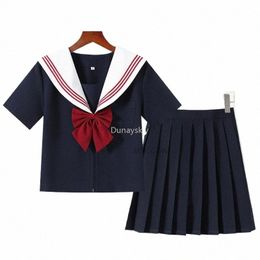 japanese Class Korean Student School Uniforms White red Schoolgirl Uniform Students Clothes For Girls Anime COS JK Uniform d4Iu#