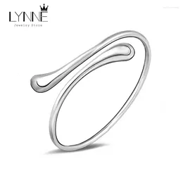 Bangle Fashion Simple Water Drop Wishbone Silver Plated Adjustable Slim Exquisite Color Women Jewelry