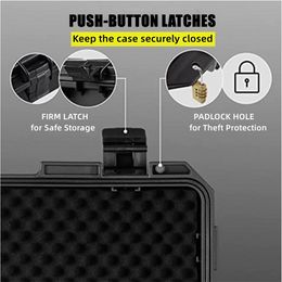 Plastic Safety Toolbox Equipment Case Toolbox Waterproof Hard Case Tool Box Pelican Case Storage Suitcase With Foam For Tools