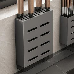 Kitchen Storage Stainless Steel Household Hanger Detachable Knife Organiser Glue Mounting Accessories Organiser