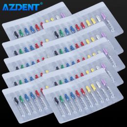 AZDENT 10 Packs Dental Endodontic Root Canal Cleaning Barbed Broaches Hand Use Files 25mm 10Pcs/Pack Dentistry Tools