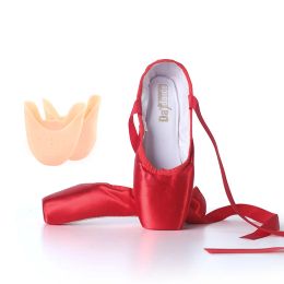 Women Ballet Dance Shoes Child and Adult Ballet Pointe Dance Shoes Professional with Ribbons Shoes Satin Canvas Shoes Sneakers