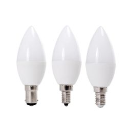 5W LED Chandelier Candle Shape Light E14 E12 B15 Dimmable Bulb Plastic Clad Aluminium Replace 45W Halogen Decor Lamps 240V 220V