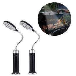 1 lampada magnetica portatile regolabile a 360 gradi per griglia a LED per barbecue, barbecue, grigliate, strumenti per griglia all'aperto