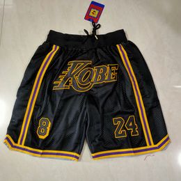 Mens''Los''Angeles''Lakers''shorts Basketball Retro Mesh Embroidered Casual Athletic Gym Team Shorts 012