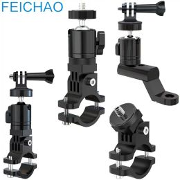 Metal Motorcycle Bike Camera Stand Holder Handlebar Mirror Mount Bracket 1/4 Tripod Adapter Metal For GoPro Insta360 X3 R Camera