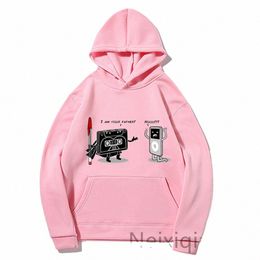 plus Size Carto Fun Comic Illustrati Women Men Hoodie Sweatshirt Kawaii Harajuku Round Neck Harajuku Unisex Printed Clothes h0LP#