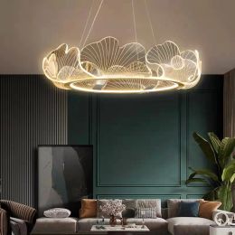 Sandyha Nordic Petal Pendant Light Ring Acrylic Restaurant Bedroom Decorativos Deluxe Design Living Room Hange Lamp Fixtures