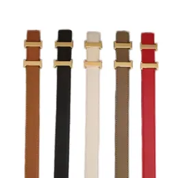 Versatile designer belts for women leather casual business strap purecolor width 2.4cm thin belt mans letter 2024 new white fa0122 H4