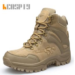 Boots Brand Tactical Military Combat Boots Men Genuine Leather Us Army Hunting Trekking Camping Mountaineering Winter Work Shoes Boot