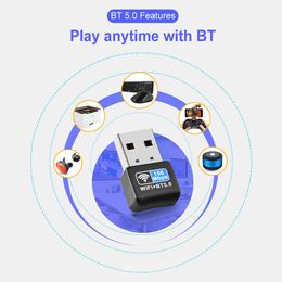 2 In1 USB WIFI Adapter 150Mbps USB Network Card Free Driver Bluetooth-compatible 5.0 for WindowsXP/Vista/Win7/8/8.1/10/11/Mac OS